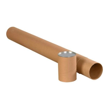 The Packaging Wholesalers Premium Telescoping Tubes, 4in Dia. x 42inL, 0.125in Thick, Kraft, 15/Pack B69047